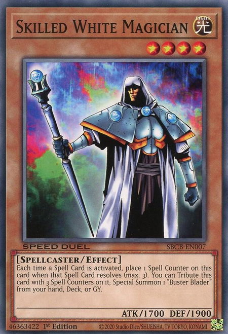 Skilled White Magician - Speed Duel: Battle City Box YuGiOh trading card