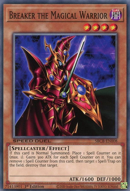 Breaker the Magical Warrior - Speed Duel: Battle City Box YuGiOh trading card