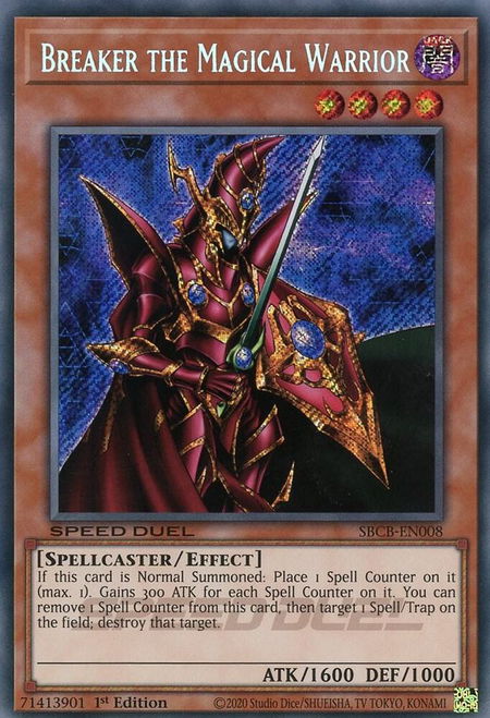 Breaker the Magical Warrior (Secret) - Speed Duel: Battle City Box YuGiOh trading card
