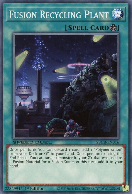 Fusion Recycling Plant - Speed Duel: Battle City Box YuGiOh trading card
