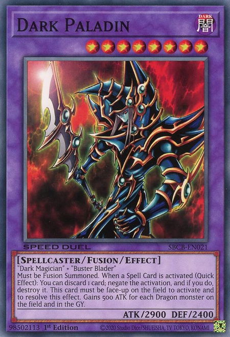 Dark Paladin - Speed Duel: Battle City Box YuGiOh trading card