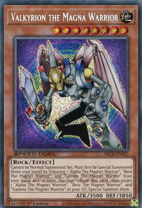 Valkyrion the Magna Warrior (Secret) - Speed Duel: Battle City Box (SBCB) #SBCB-EN022 - Secret Rare YuGiOh Trading Card