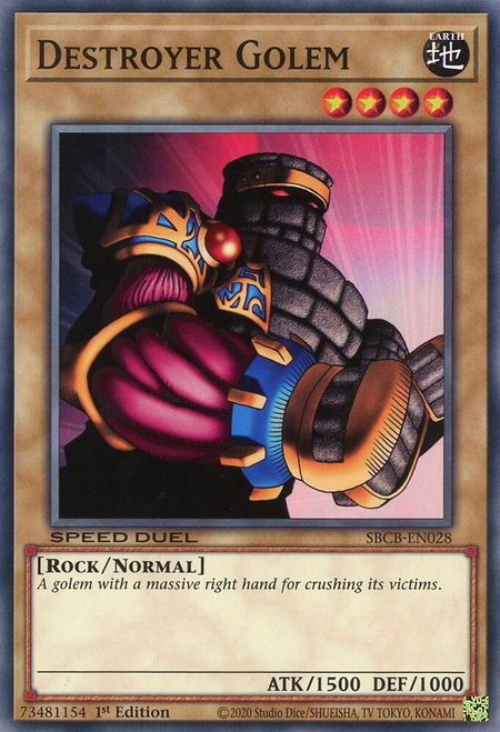Destroyer Golem - Speed Duel: Battle City Box YuGiOh trading card