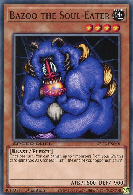 Bazoo the Soul-Eater - Speed Duel: Battle City Box YuGiOh trading card