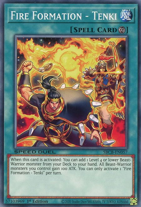Fire Formation - Tenki - Speed Duel: Battle City Box YuGiOh trading card