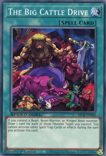 The Big Cattle Drive - Speed Duel: Battle City Box YuGiOh trading card