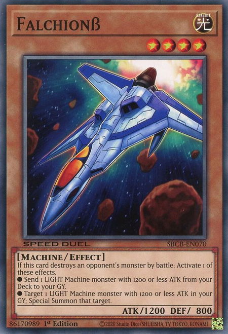 Falchion Beta - Speed Duel: Battle City Box YuGiOh trading card