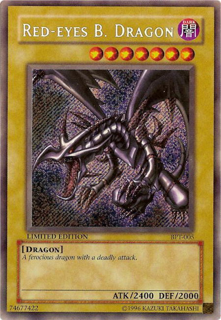 Red-Eyes B. Dragon trading card from 2002 Collectors Tin Red-Eyes B. Dragon - 2002 Collectors Tin YuGiOh trading card