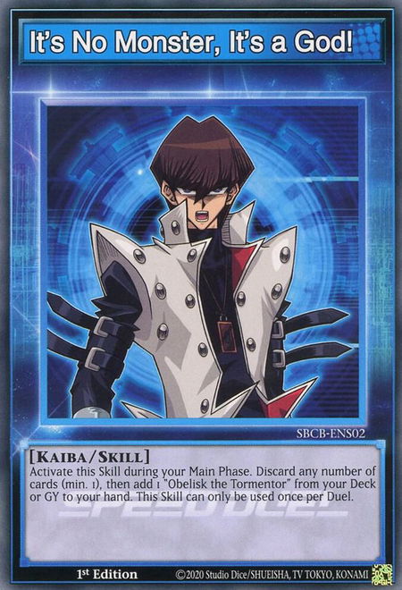 It's No Monster, It's a God! - Speed Duel: Battle City Box YuGiOh trading card