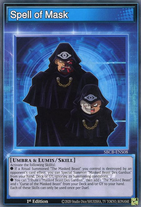 Spell of Mask - Speed Duel: Battle City Box YuGiOh trading card