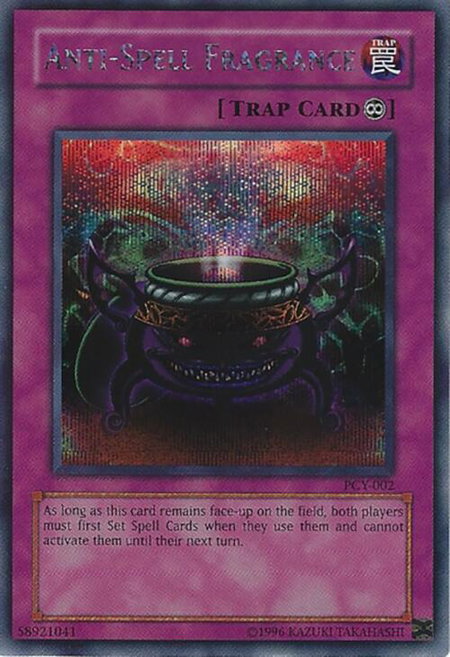 Anti-Spell Fragrance trading card from Power of Chaos: Yugi the Destiny Anti-Spell Fragrance - Power of Chaos: Yugi the Destiny YuGiOh trading card