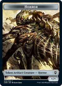 Horror Token - Commander Legends (CMR) #10 - Token Magic: The Gathering Trading Card