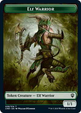Elf Warrior // The Monarch Double-Sided Token - Commander Legends Magic: The Gathering trading card