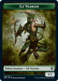 Elf Warrior // Zombie Double-Sided Token - Commander Legends (CMR) #8 // 6 - Token Magic: The Gathering Trading Card