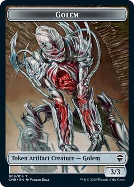 Golem // Thrull Double-Sided Token - Commander Legends Magic: The Gathering trading card