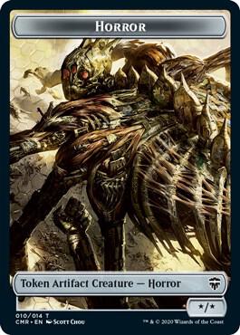 Horror // Zombie Double-Sided Token - Commander Legends Magic: The Gathering trading card
