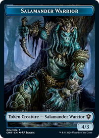 Salamander Warrior // Zombie Double-Sided Token - Commander Legends (CMR) #4 // 6 - Token Magic: The Gathering Trading Card