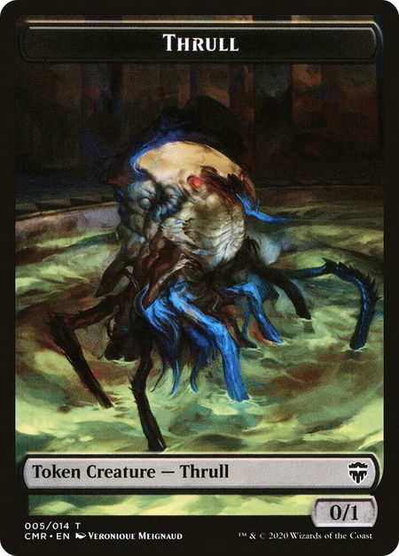 Thrull // Treasure Double-Sided Token - Commander Legends Magic: The Gathering trading card
