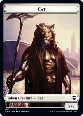 Cat // Soldier Double-Sided Token - Commander Legends Magic: The Gathering trading card
