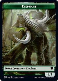 Elephant // Soldier Double-Sided Token - Commander Legends (CMR) #20 // 16 - Token Magic: The Gathering Trading Card
