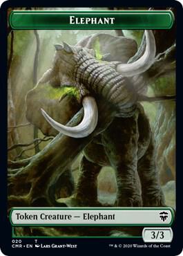 Elephant // Soldier Double-Sided Token - Commander Legends Magic: The Gathering trading card
