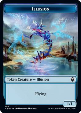 Illusion // Saproling Double-Sided Token - Commander Legends Magic: The Gathering trading card