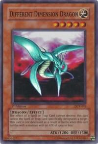 Different Dimension Dragon trading card from Dark Crisis Different Dimension Dragon - Dark Crisis YuGiOh trading card