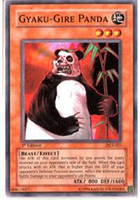 Gyaku-Gire Panda trading card from Dark Crisis Gyaku-Gire Panda - Dark Crisis YuGiOh trading card