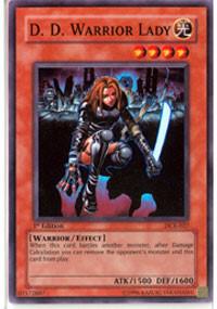 D.D. Warrior Lady trading card from Dark Crisis D.D. Warrior Lady - Dark Crisis YuGiOh trading card