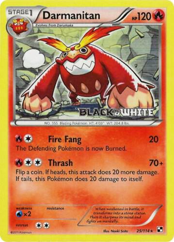 Darmanitan - 25/114 (Prerelease) - Black and White Promos Pokémon trading card