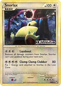 Snorlax - 33/95 (Prerelease) [Staff] - Nintendo Promos (PR) #33/95 - Rare Pokémon Trading Card