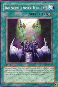 Twin Swords of Flashing Light - Tryce trading card from Dark Crisis Twin Swords of Flashing Light - Tryce - Dark Crisis YuGiOh trading card