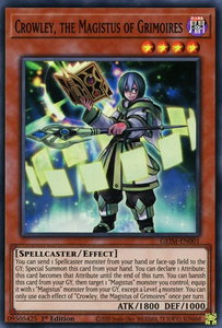 Crowley, the Magistus of Grimoires - Genesis Impact (GEIM) #GEIM-EN001 - Super Rare YuGiOh Trading Card