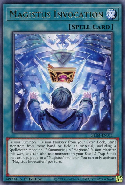 Magistus Invocation trading card from Genesis Impact Magistus Invocation - Genesis Impact YuGiOh trading card