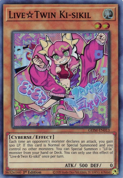 Live Twin Ki-sikil trading card from Genesis Impact Live Twin Ki-sikil - Genesis Impact YuGiOh trading card