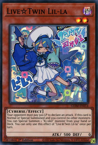 Live Twin Lil-la trading card from Genesis Impact Live Twin Lil-la - Genesis Impact YuGiOh trading card