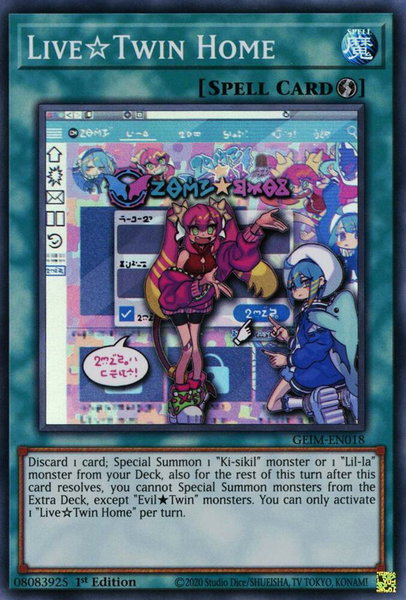Live Twin Home trading card from Genesis Impact Live Twin Home - Genesis Impact YuGiOh trading card