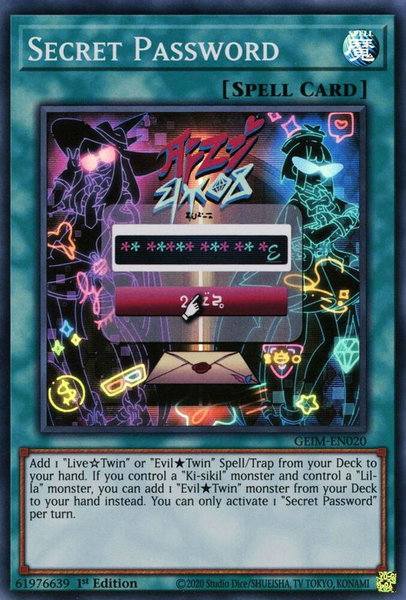Secret Password trading card from Genesis Impact Secret Password - Genesis Impact YuGiOh trading card