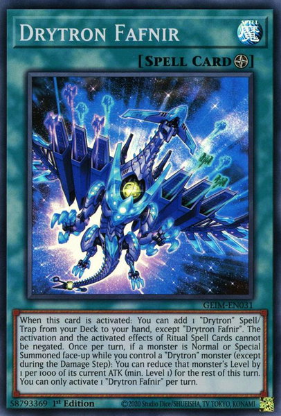 Drytron Fafnir - Genesis Impact YuGiOh trading card