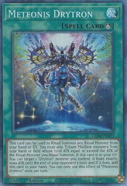 Meteonis Drytron (CR) trading card from Genesis Impact Meteonis Drytron (CR) - Genesis Impact YuGiOh trading card