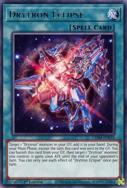 Drytron Eclipse trading card from Genesis Impact Drytron Eclipse - Genesis Impact YuGiOh trading card
