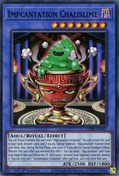 Impcantation Chalislime trading card from Genesis Impact Impcantation Chalislime - Genesis Impact YuGiOh trading card