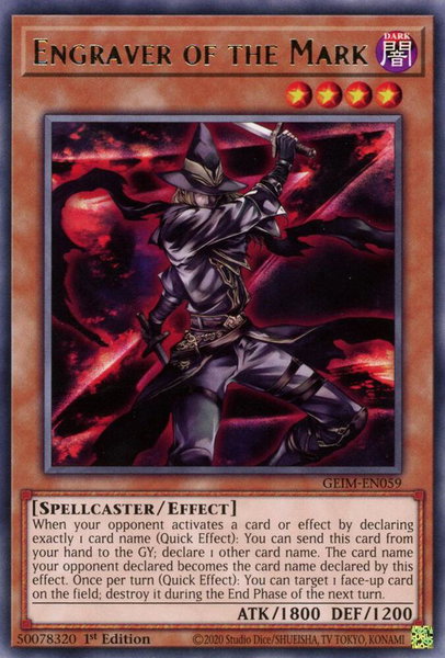Engraver of the Mark trading card from Genesis Impact Engraver of the Mark - Genesis Impact YuGiOh trading card