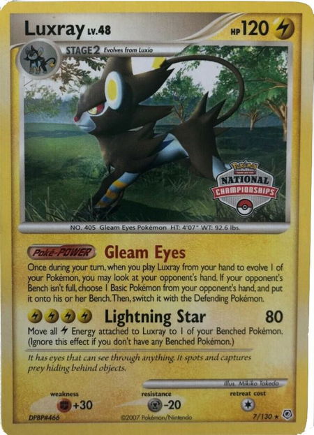 Luxray - 7/130 (National Championships) - League & Championship Cards Pokémon trading card