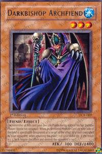 Darkbishop Archfiend trading card from Dark Crisis Darkbishop Archfiend - Dark Crisis YuGiOh trading card