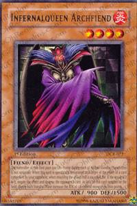 Infernalqueen Archfiend trading card from Dark Crisis Infernalqueen Archfiend - Dark Crisis YuGiOh trading card