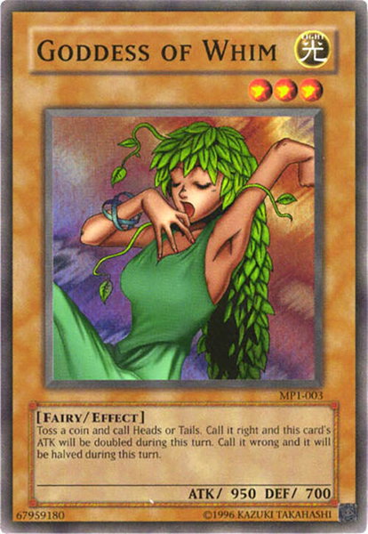 Goddess of Whim trading card from McDonald's Promo Goddess of Whim - McDonald's Promo YuGiOh trading card