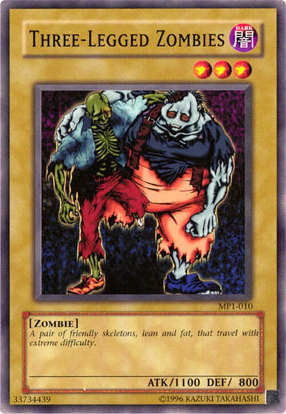 Three-Legged Zombies trading card from McDonald's Promo Three-Legged Zombies - McDonald's Promo YuGiOh trading card