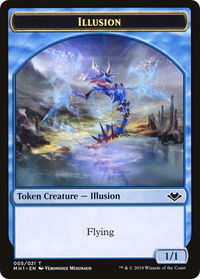 Illusion // Bear Double-Sided Token - Modern Horizons (MH1) #5 // 11 - Token Magic: The Gathering Trading Card