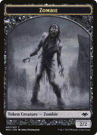 Zombie // Golem Double-Sided Token - Modern Horizons (MH1) #7 // 18 - Token Magic: The Gathering Trading Card